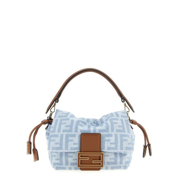Fendi Handbags - Fendi Blue Cotton Women's Handbag